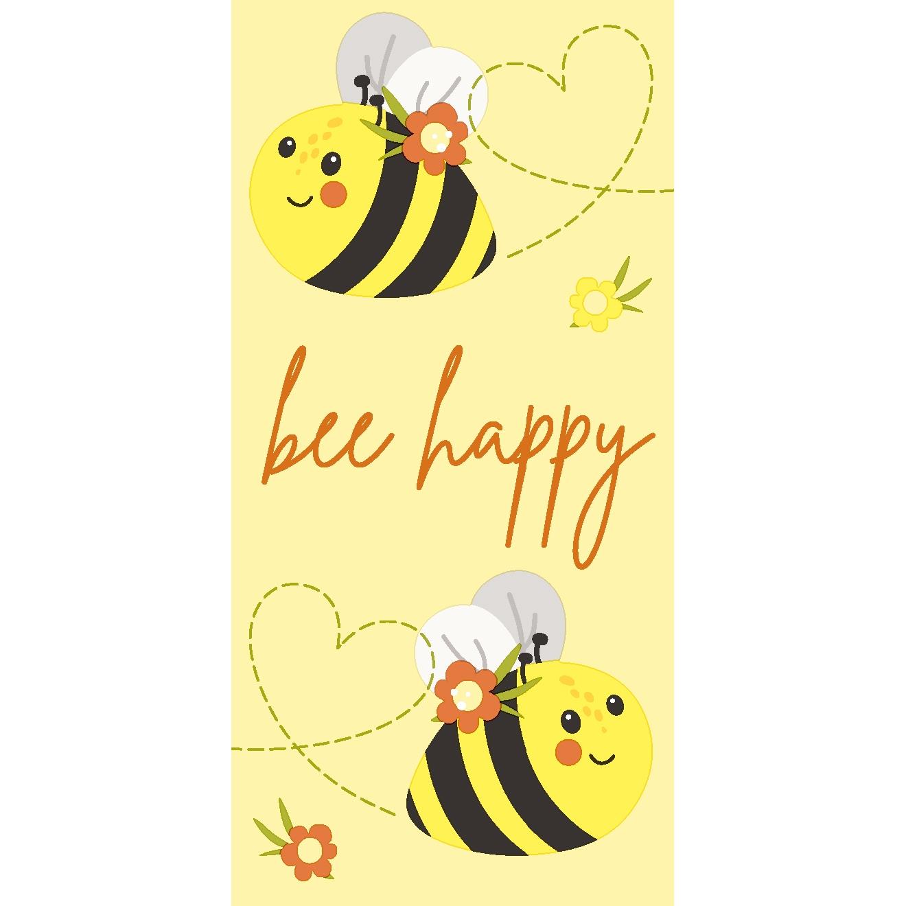 Paper+Design Novelty Paper Tissues - Spring Bee - Handbag / Pocket Sized Single Pack of 10 Tissues