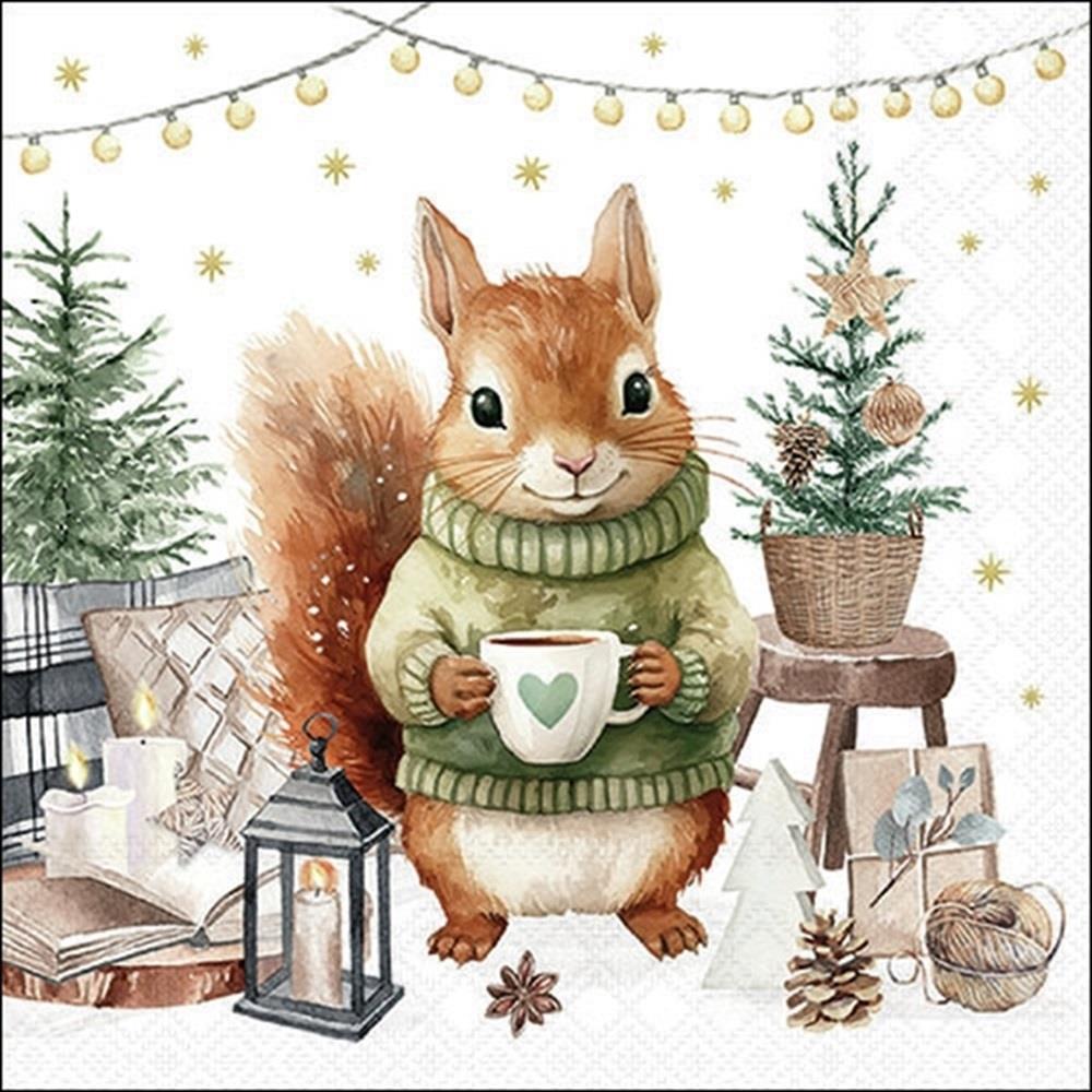 4 x Paper Napkins - Wooly - Ideal for Decoupage / Napkin Art