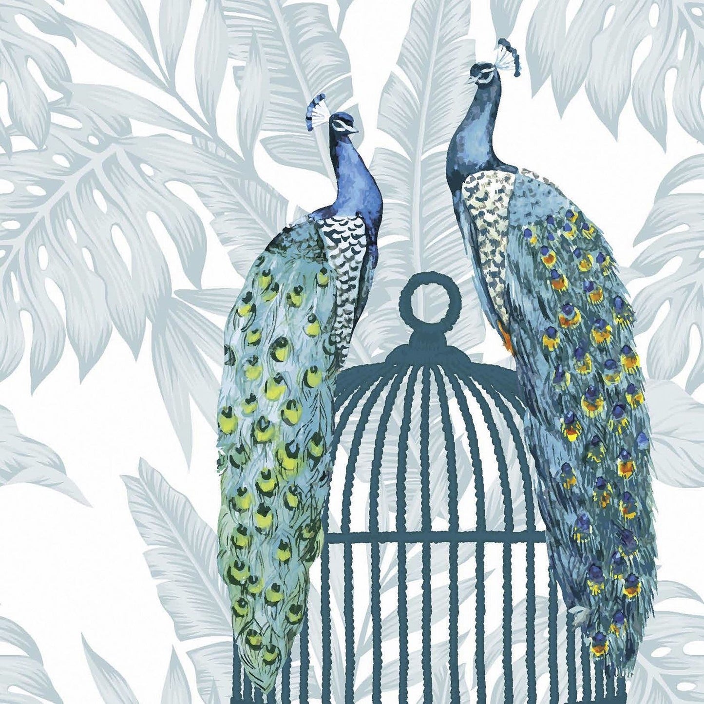 4 x Paper Napkins -Peacocks - Ideal for Decoupage / Napkin Art