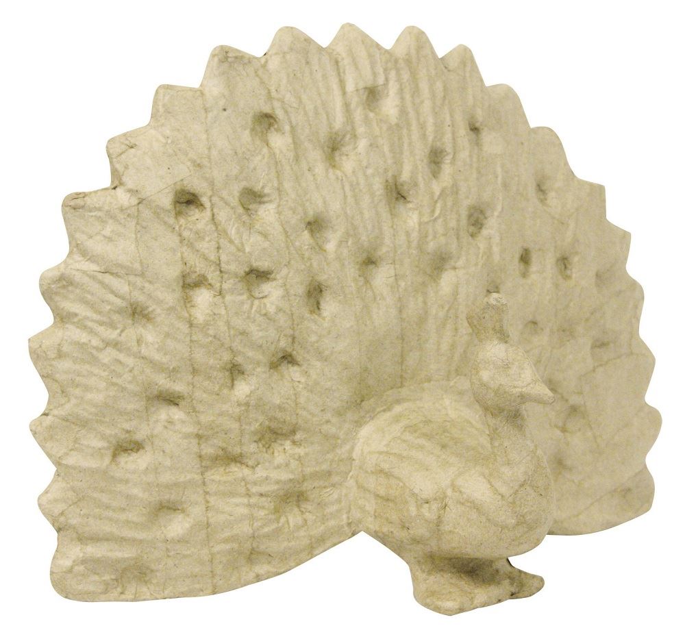 Decopatch Papier / Paper Mache Peacock 12.5cm x 24cm x 19cm - SAB103