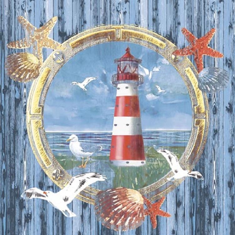 4 x Paper Napkins -Porthole Window - Ideal for Decoupage / Napkin Art
