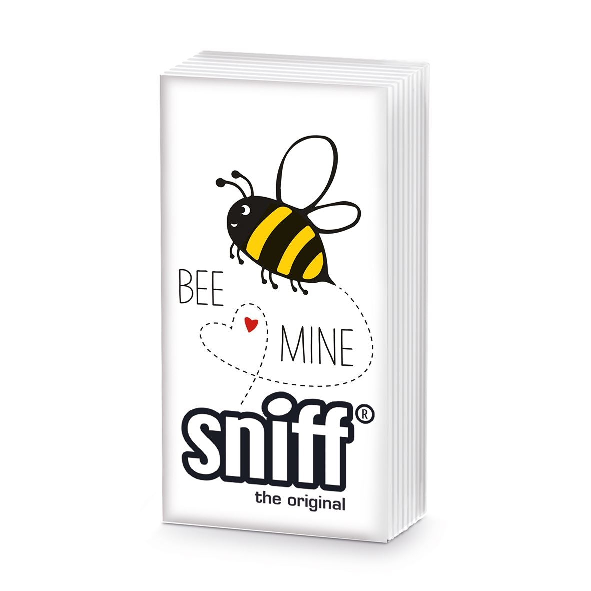 Sniff Novelty Paper Tissues - Bee Mine - Handbag / Pocket Sized Single Pack of 10 Tissues