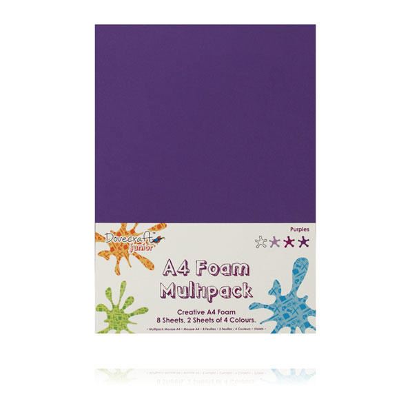 Dovecraft Felt & Foam Assorted Packs 8 Sheets, 4 Colours