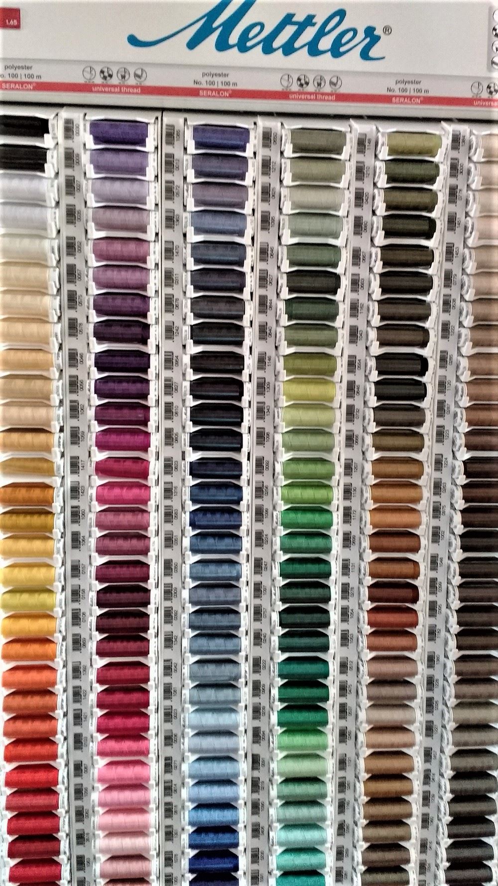 Mettler Seralon Universal 100m Sewing Thread White Black Yellows Oranges Reds