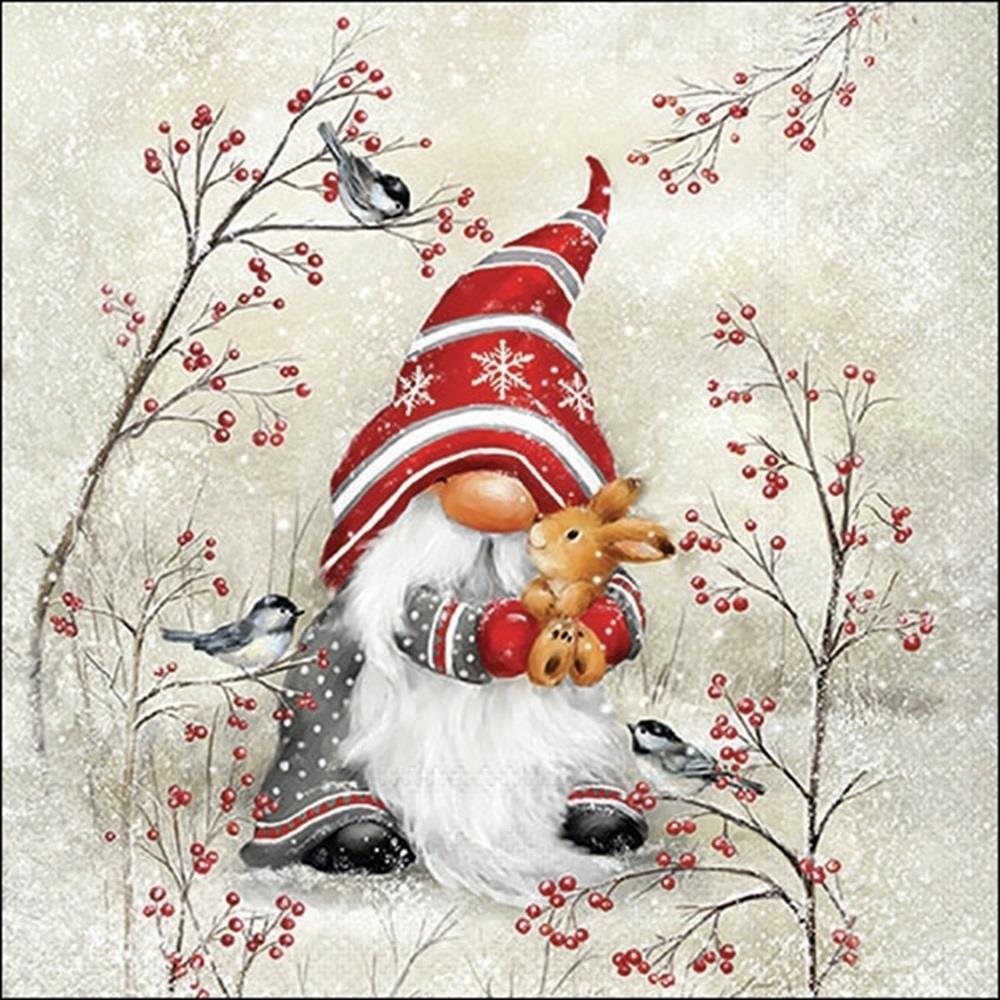 4 x Paper Napkins - Dwarf Hug - Ideal for Decoupage / Napkin Art