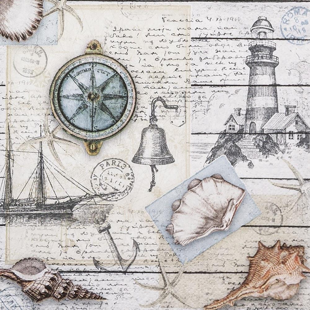 4 x Paper Napkins - Nautical Feeling - Ideal for Decoupage / Napkin Art