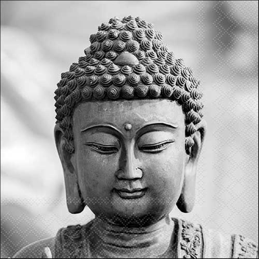 Ambiente Pack of 20 Paper Napkins / Serviettes - Buddha Head - 33cm x 33cm - 3 Ply