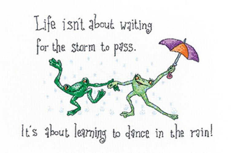 Heritage Crafts Cross Stitch Kit - Dancing in the Rain (Aida)