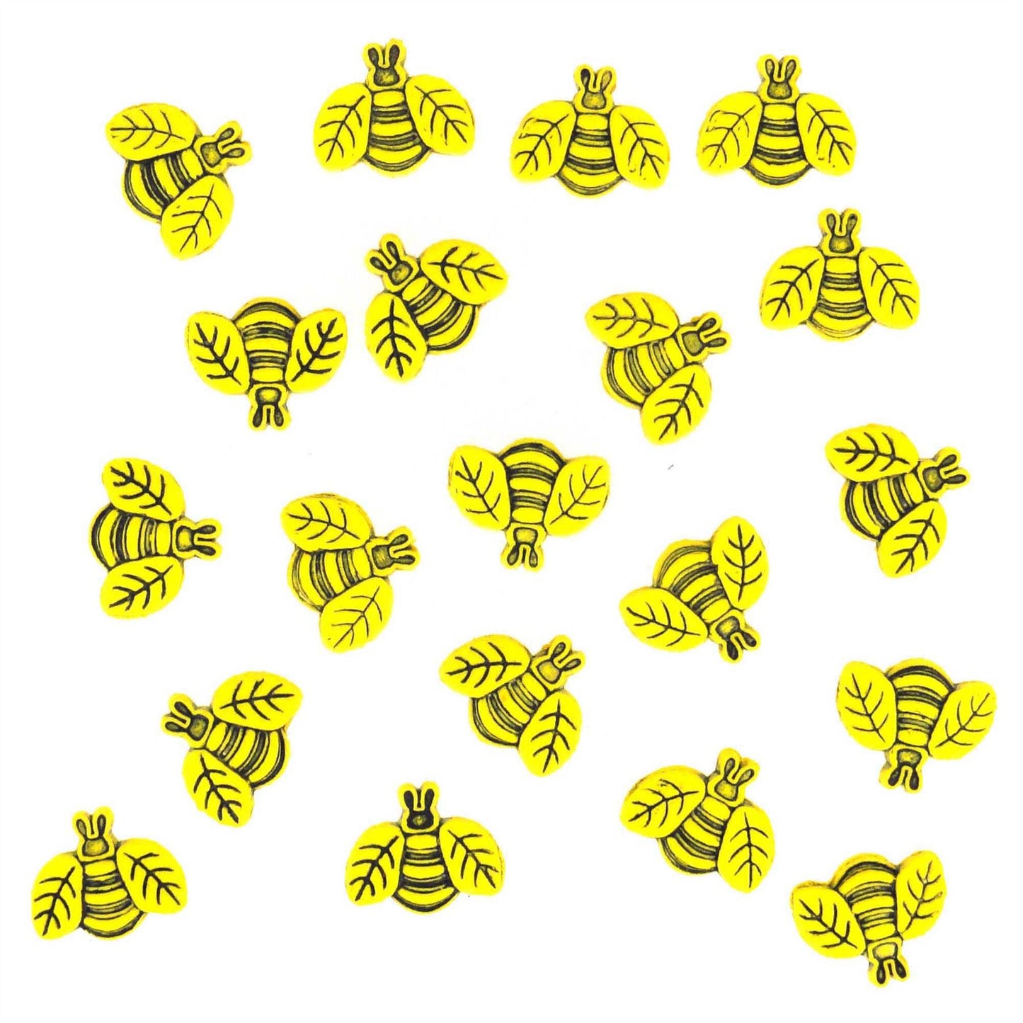 Tiny Bees - Novelty Craft Buttons / Embellishments by Dress It Up