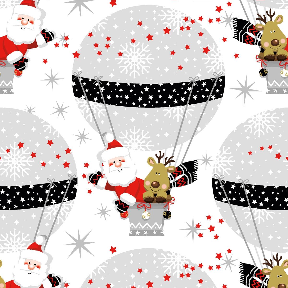 4 x Paper Napkins - Winter Ballooning - Ideal for Decoupage / Napkin Art