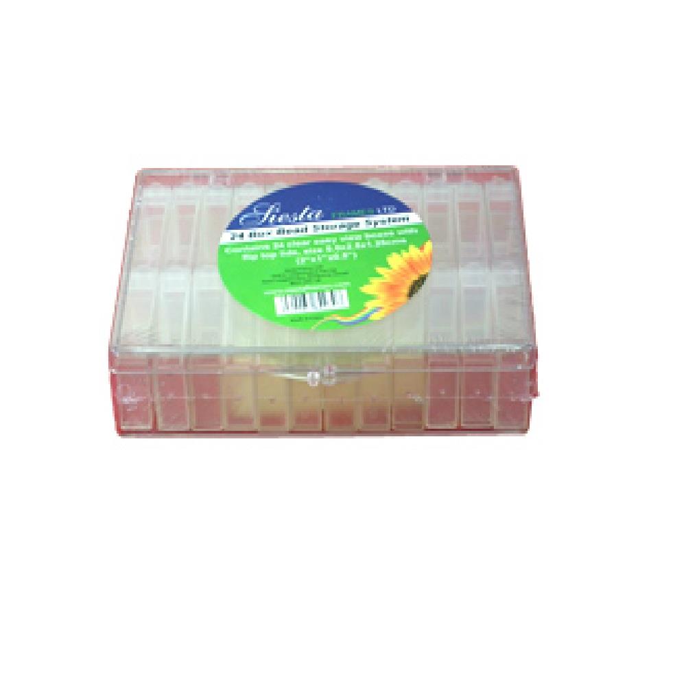 Siesta Bead Storage Organiser with 24 Easy View Flip Top Lids