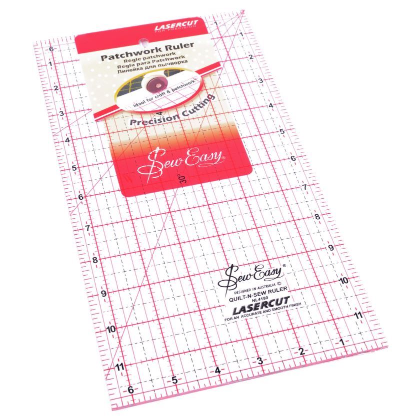 Sew Easy Patchwork Quilting Ruler 12 x 6.5in -NL4180