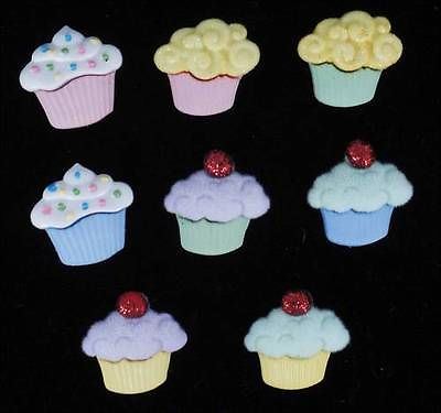 Mini Sweet Treats Cupcakes - Dress It Up Novelty Craft Buttons
