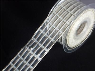 2m of Berisfords Glitter Stripe Gold Ribbon - 40mm wide
