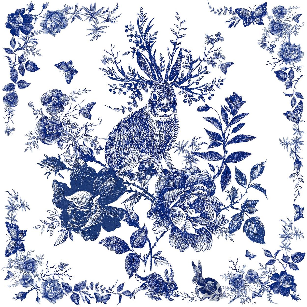 4 x Paper Napkins - Fairytale Hare - Ideal for Decoupage / Napkin Art