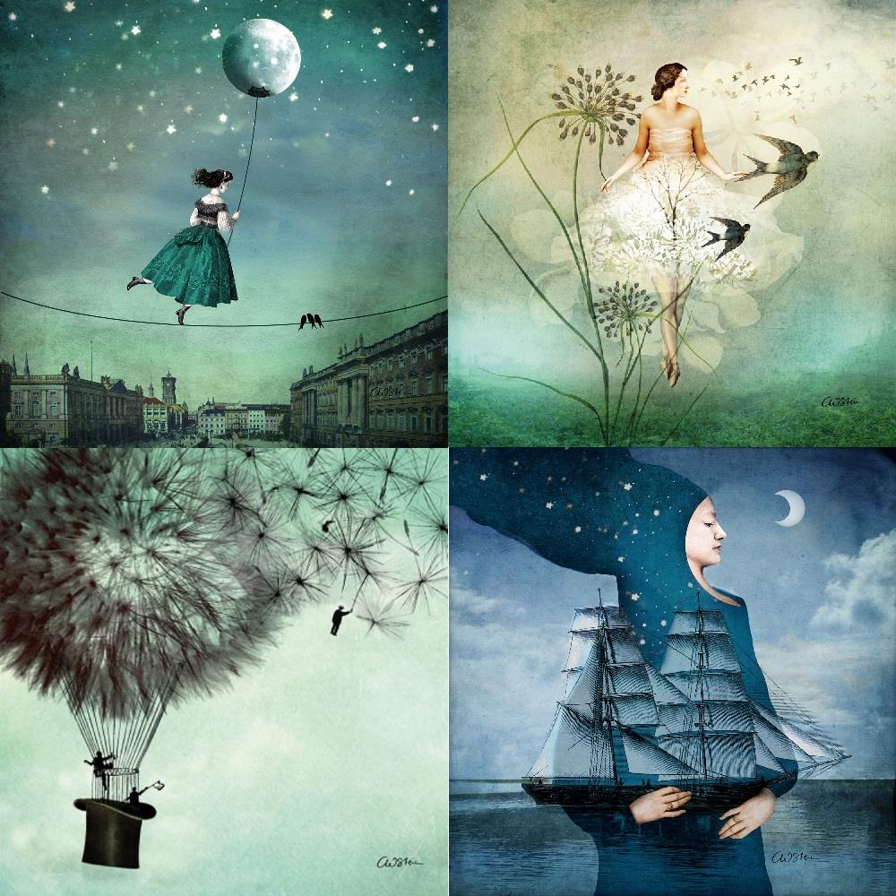 4 x Paper Napkins - Catrin Welz-Stein Mix - Ideal for Decoupage / Napkin Art