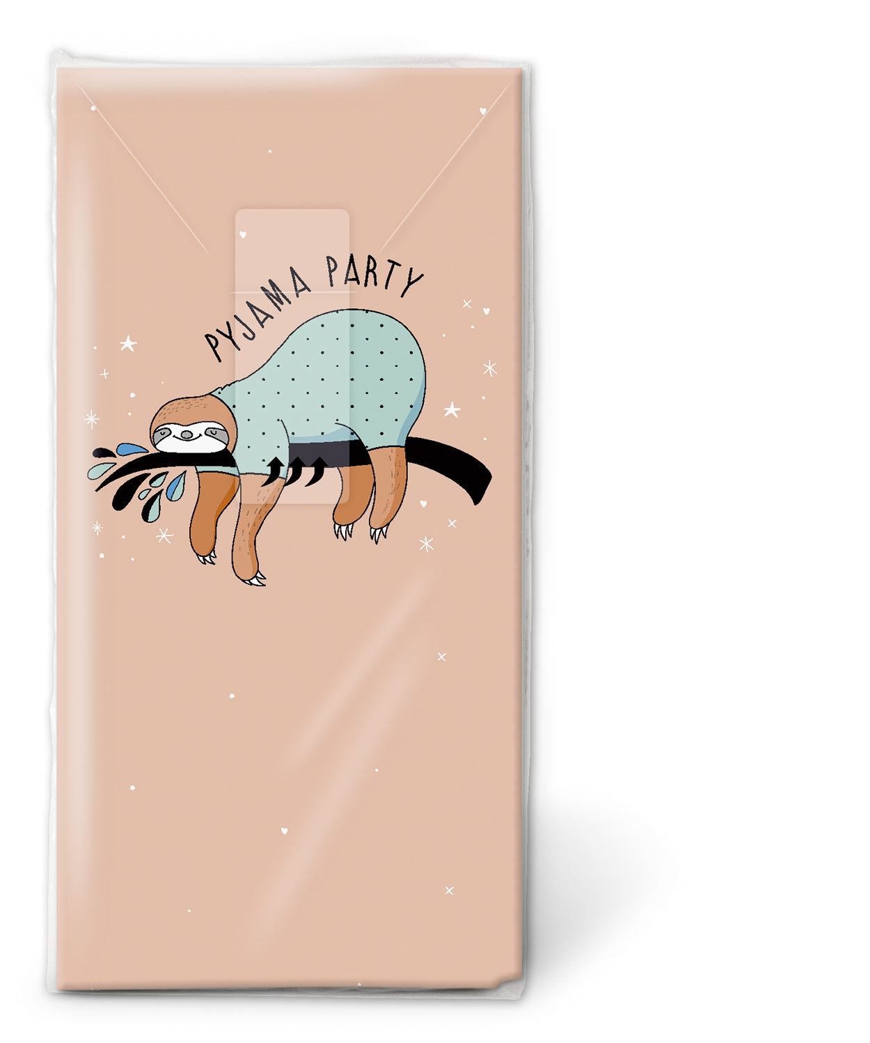 Pjama Party Sloth - Novelty Paper Tissues Handbag / Pocket Sized