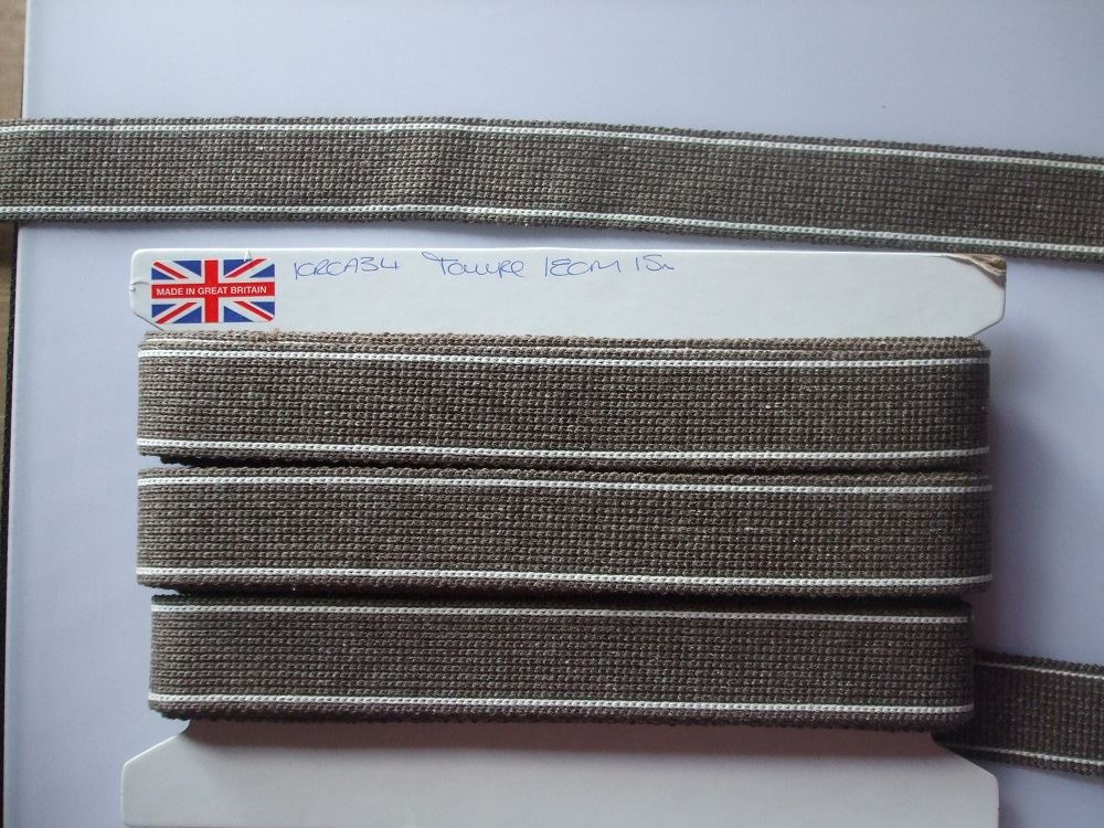 Webbing 34mm Cotton with Stripe Detail - Ideal for Bag Straps