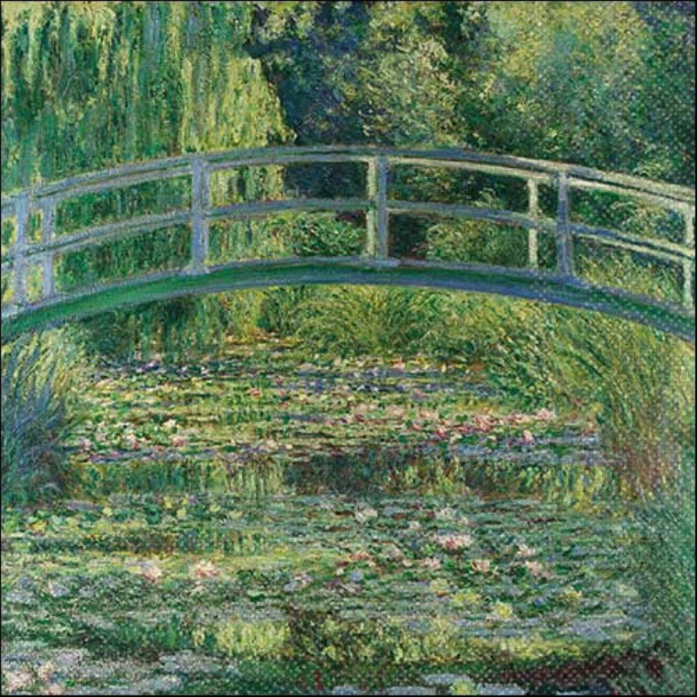Ambiente Pack of 20 Paper Napkins / Serviettes - Water-Lily Pond - 33cm x 33cm - 3 Ply