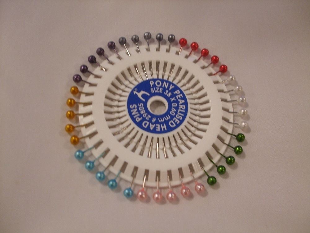 Pony Pearlised Pin Wheel - Pack of 40 Pins - Size 38mm x 0.60mm