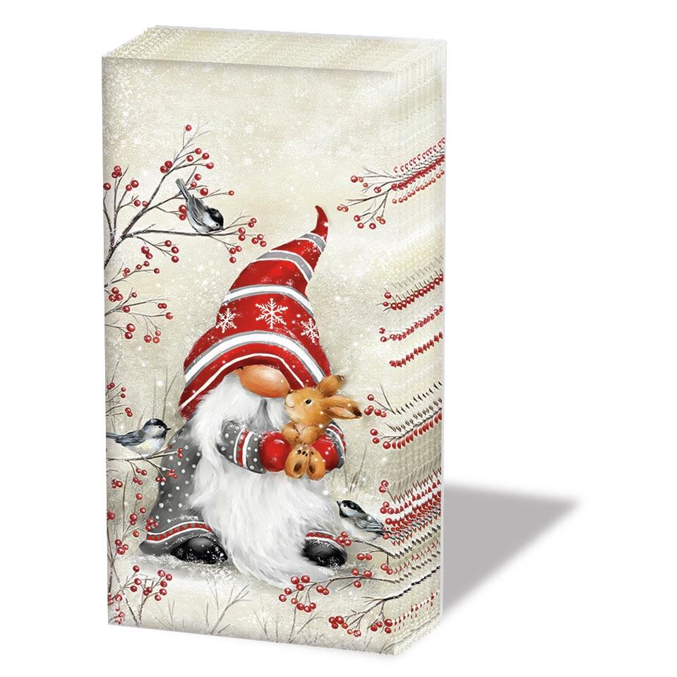 Ambiente Novelty Paper Tissues - Dwarf Hug - Handbag / Pocket Sized Single Pack of 10 Tissues