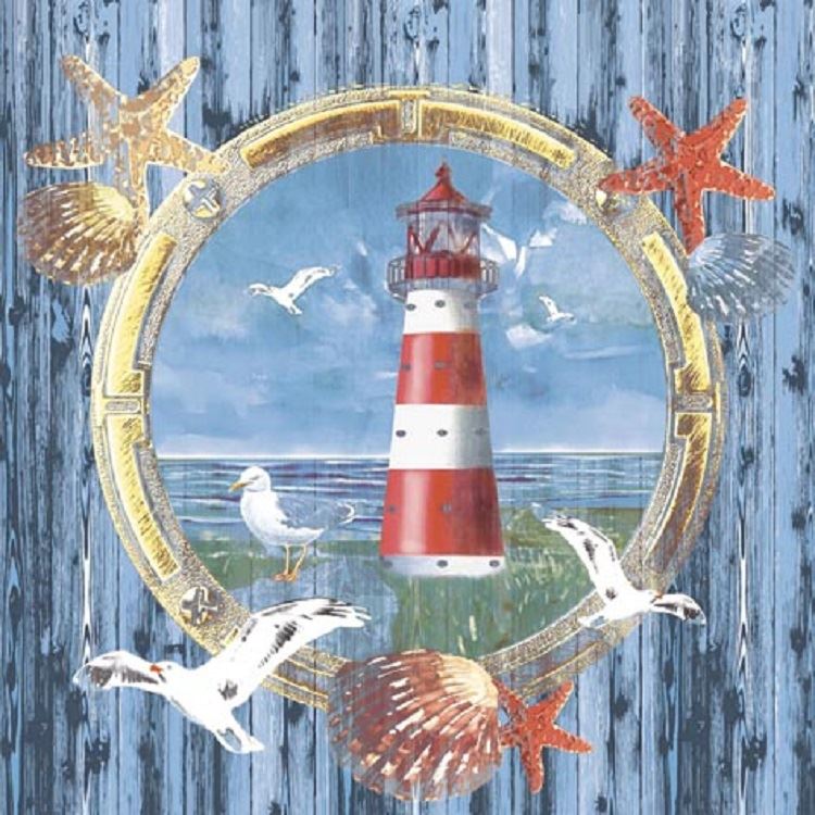 4 x Paper Napkins -Porthole Window  - Ideal for Decoupage / Napkin Art