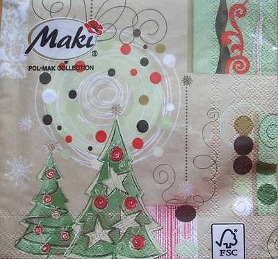 4 x Christmas Paper Napkins - Christmas Mix - Ideal for Decoupage