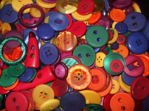 50g of Mixed Buttons - Bright