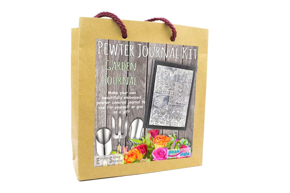 Peak Dale Metal Embossing Kit - Pewter Garden Journal