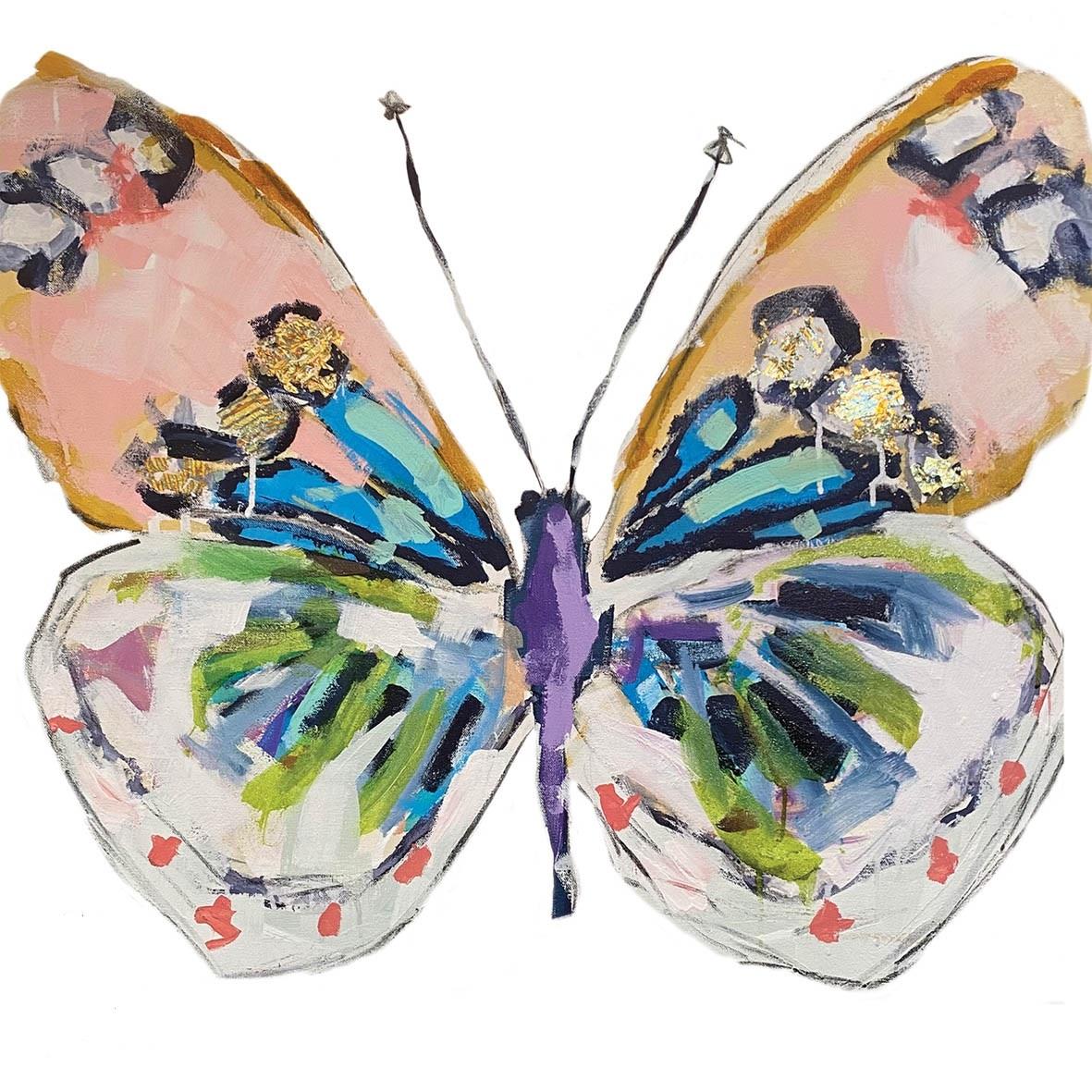 4 x Paper Napkins - Watercolour Butterfly - Ideal for Decoupage / Napkin Art