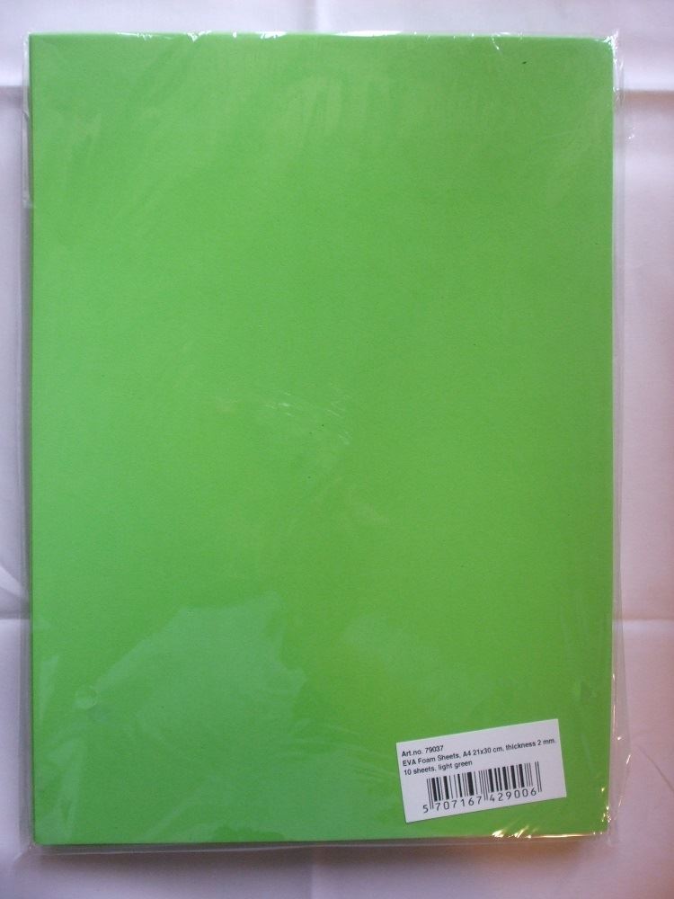 Creativ EVA Foam Sheets - Pack of 10 Sheets - 21cm x 30cm x 2mm - Choice Of Colours