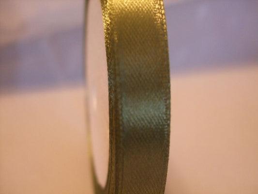 Satin Ribbon Roll - 10mm Wide - 25 Yards (22 Metres) - Sage Green