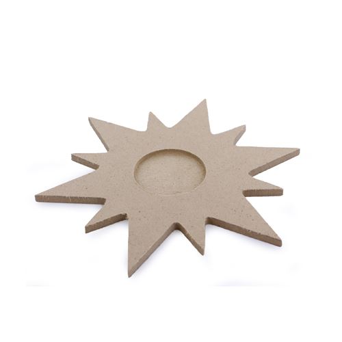 Wooden Sun / Star Shaped Tea Light Holder for 1 Tea Light - 15cm