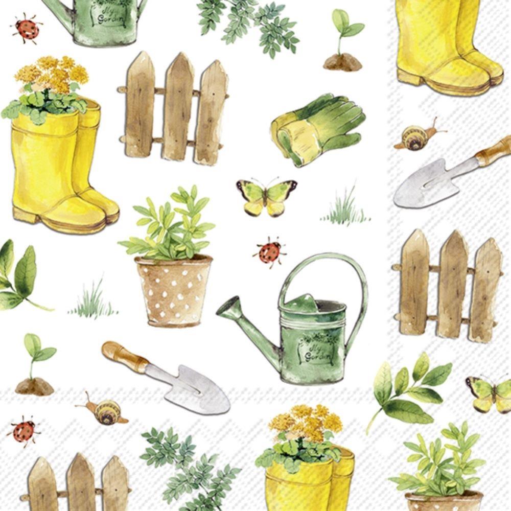 4 x Paper Napkins - Gardening - Ideal for Decoupage / Napkin Art
