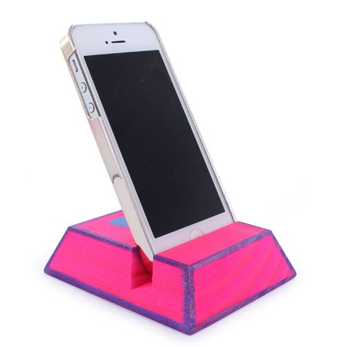 Wooden Mobile Phone Holder To Decorate - 9.5cm x 8cm x 2.5cm