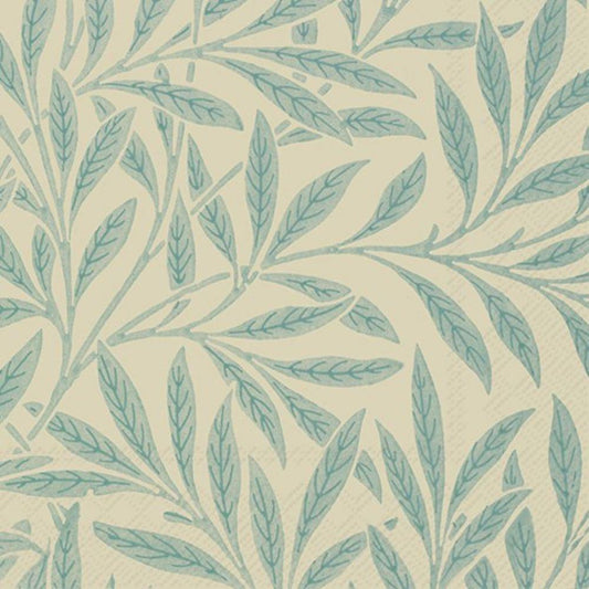 4 x Paper Napkins - Willow Cream (V&A) - Ideal for Decoupage / Napkin Art