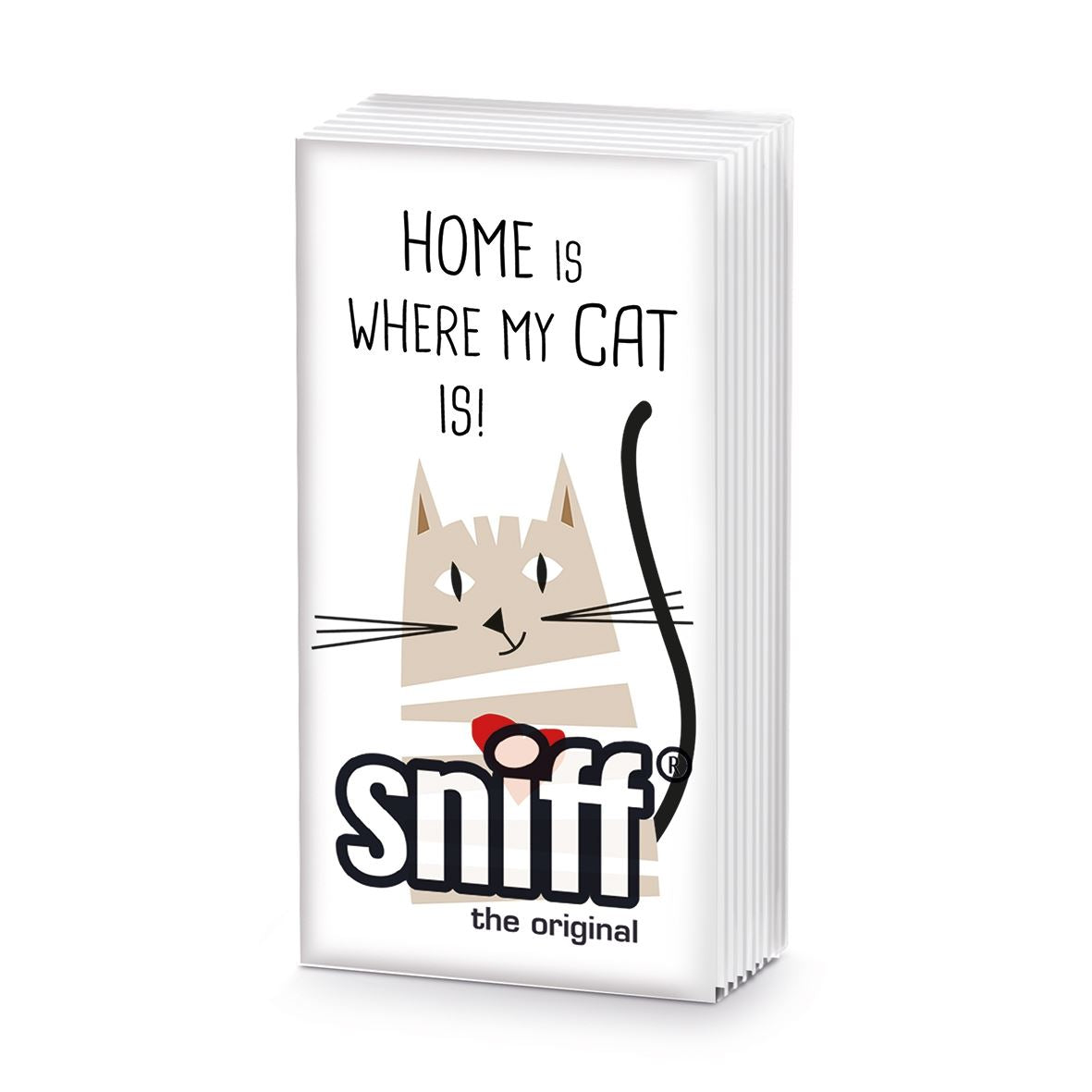 Sniff Novelty Paper Tissues - Home Cat - Handbag / Pocket Sized Single Pack of 10 Tissues