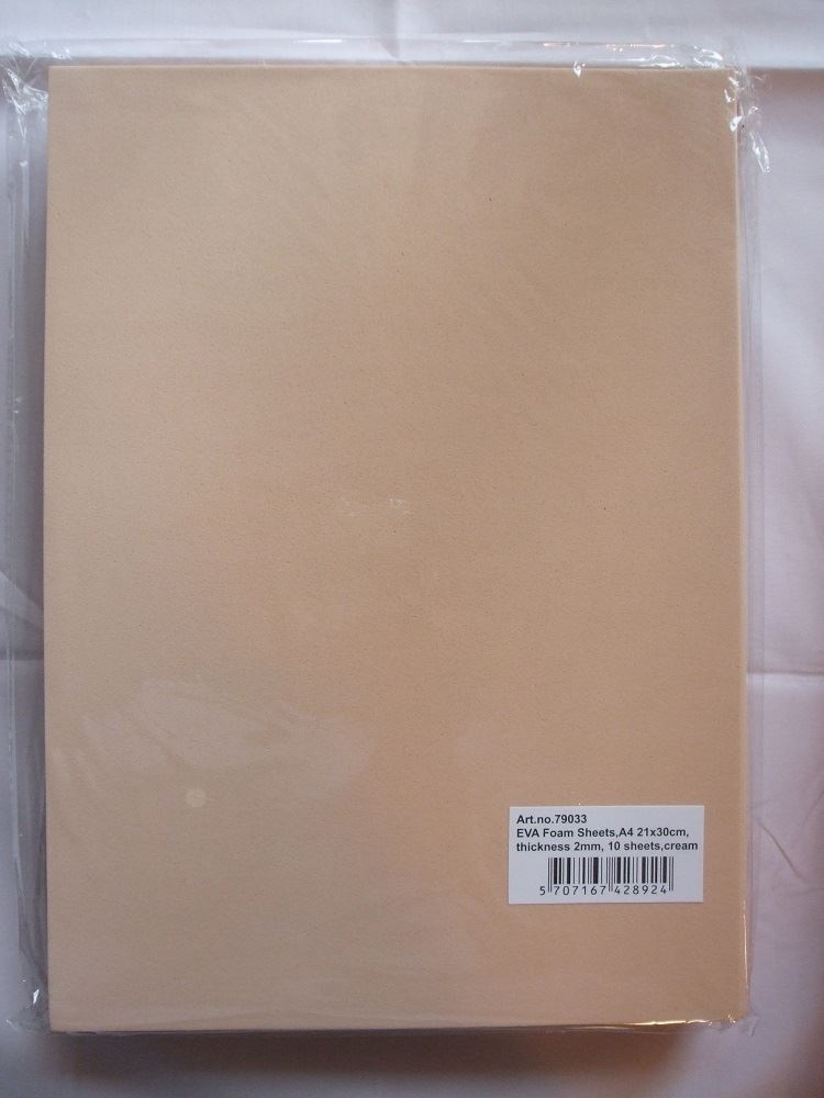 Creativ EVA Foam Sheets - Pack of 10 Sheets - 21cm x 30cm x 2mm - Choice Of Colours