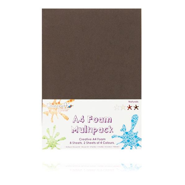 Dovecraft Felt & Foam Assorted Packs 8 Sheets, 4 Colours