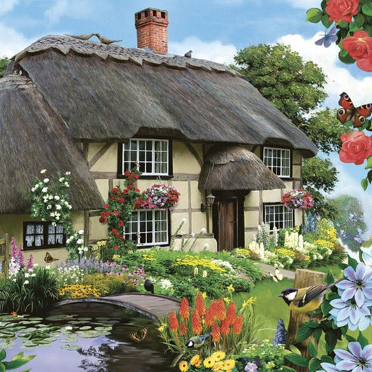 4 x Paper Napkins - Countryfield Cottage - Ideal for Decoupage / Napkin Art