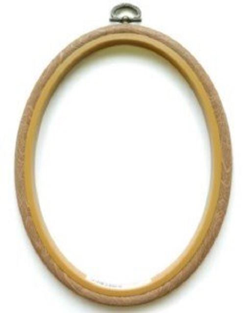 Oval Woodgrain Effect Flexi Hoops - Choice of Sizes