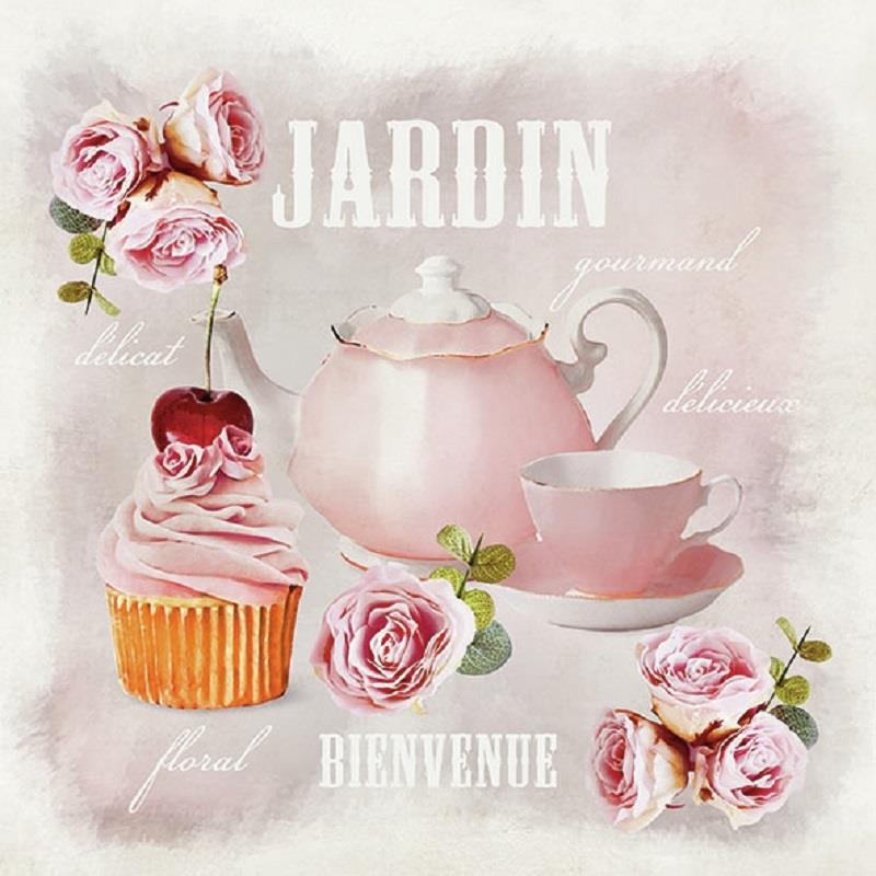 4 x Paper Napkins - Tea Time - Ideal for Decoupage / Napkin Art