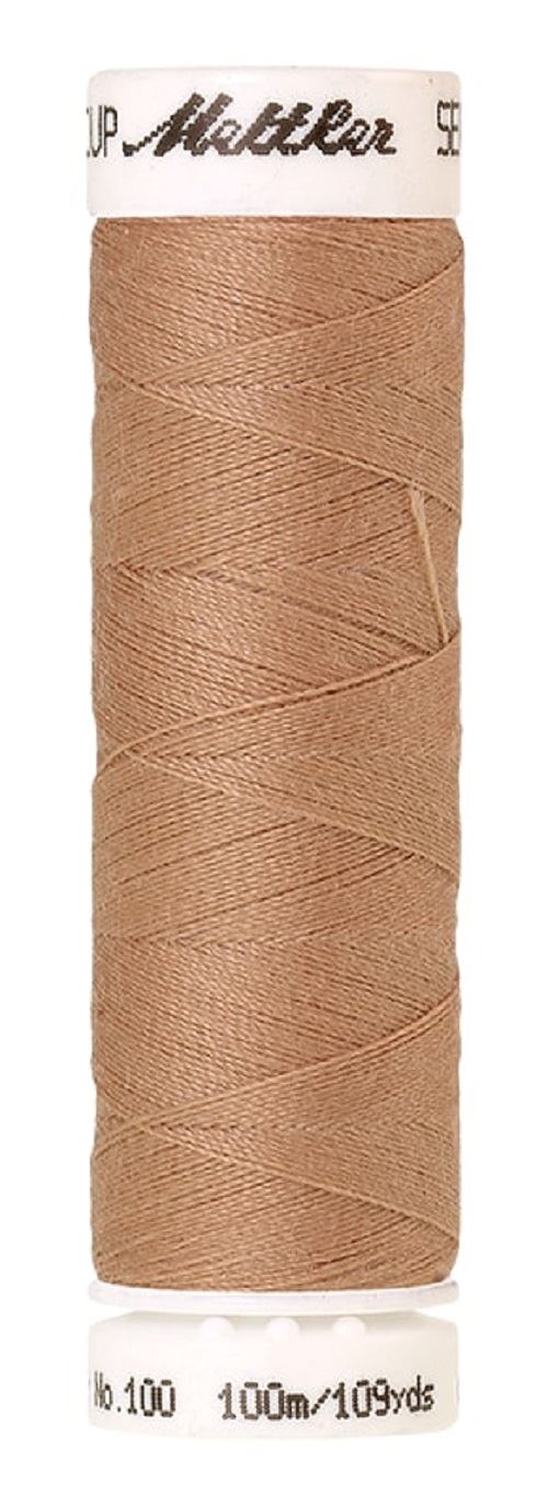 Mettler Seralon Universal 100m Sewing Thread Mostly Browns