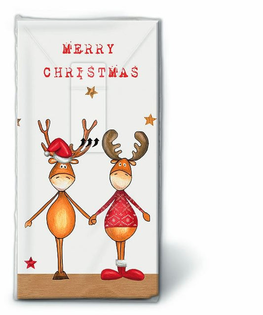 Two Friends - Novelty Paper Tissues Handbag / Pocket Sized