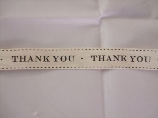 1 Metre of May Arts Vintage Ribbon - 3\4" (20mm) - Thank You