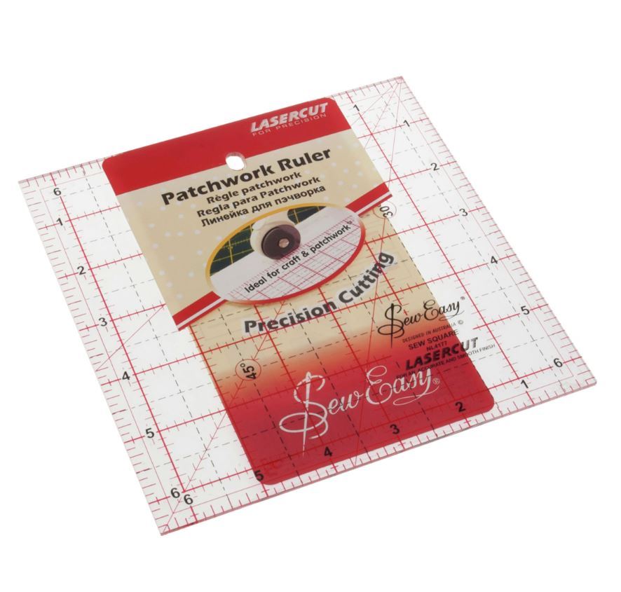 Sew Easy Patchwork Quilting Square 6.5 x 6.5in Template -NL4177