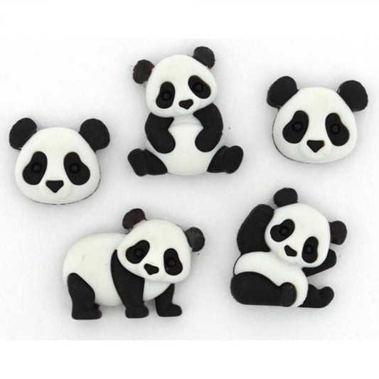 Panda Pile - Novelty Craft Embellishment Buttons by Dress It Up