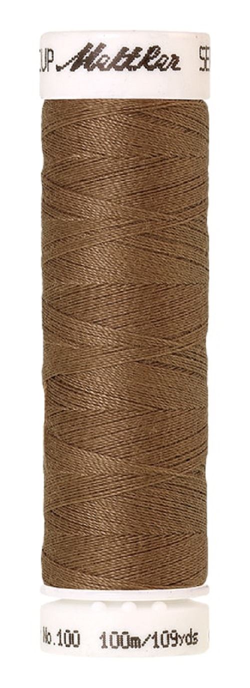 Mettler Seralon Universal 100m Sewing Thread Mostly Browns