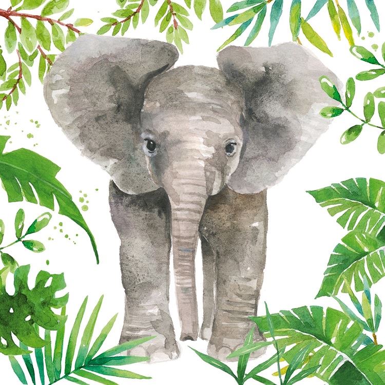 4 x Paper Napkins - Tropical Elephant - Ideal for Decoupage / Napkin Art