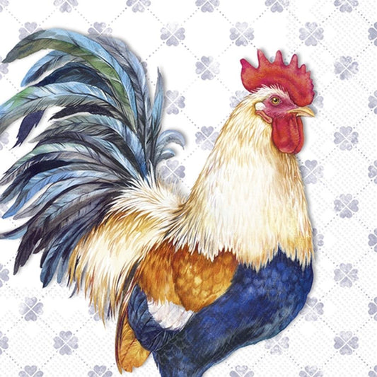 4 x Paper Napkins -Albert Rooster - Ideal for Decoupage / Napkin Art